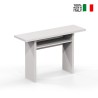 Consolle allungabile tavolo scrivania legno bianco 120x35-70cm Oplà Vendita