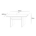 Consolle allungabile tavolo scrivania legno bianco 120x35-70cm Oplà Scelta