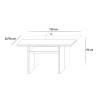 Consolle allungabile tavolo scrivania legno bianco 120x35-70cm Oplà Scelta