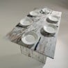 Console extensible 120x35-70cm table bureau bois vintage Oplà Dimensions
