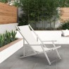 Sedia sdraio mare spiaggia braccioli alluminio pieghevole Riccione Gold Lux 