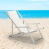 Sea Strandliegestuhl mit klappbaren Armlehnen aus Aluminium Riccione Gold Lux 