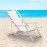 Sedia sdraio mare spiaggia braccioli alluminio pieghevole Riccione Gold Lux 