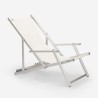 Sedia sdraio mare spiaggia braccioli alluminio pieghevole Riccione Gold Lux 
