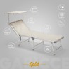 2er Set Sonnenliegen Strandliegen Liegestühle aus Aluminium Gabicce Gold 