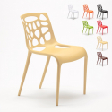 Chaise de salle à manger bar café en polypropylène anti-uv design moderne Gelateria 
