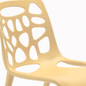 Chaise de salle à manger bar café en polypropylène anti-uv design moderne Gelateria 