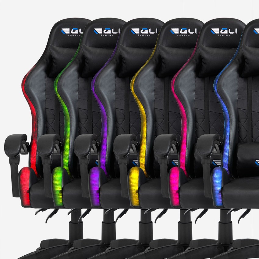 The Horde Plus chaise gaming massante ergonomique inclinable LED RGB