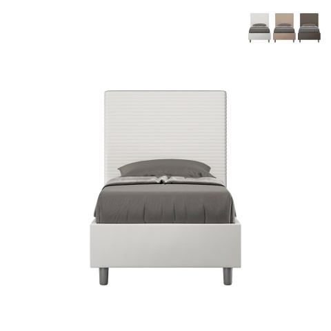 Einzelbett Staufach 80x190 modern Kinderzimmer Kopfteil Focus S