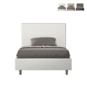 Letto piazza e mezza 120x200 francese contenitore similpelle Focus P1 Misure