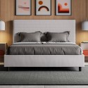 Letto matrimoniale 160x200 contenitore moderno similpelle Focus M1 Stock
