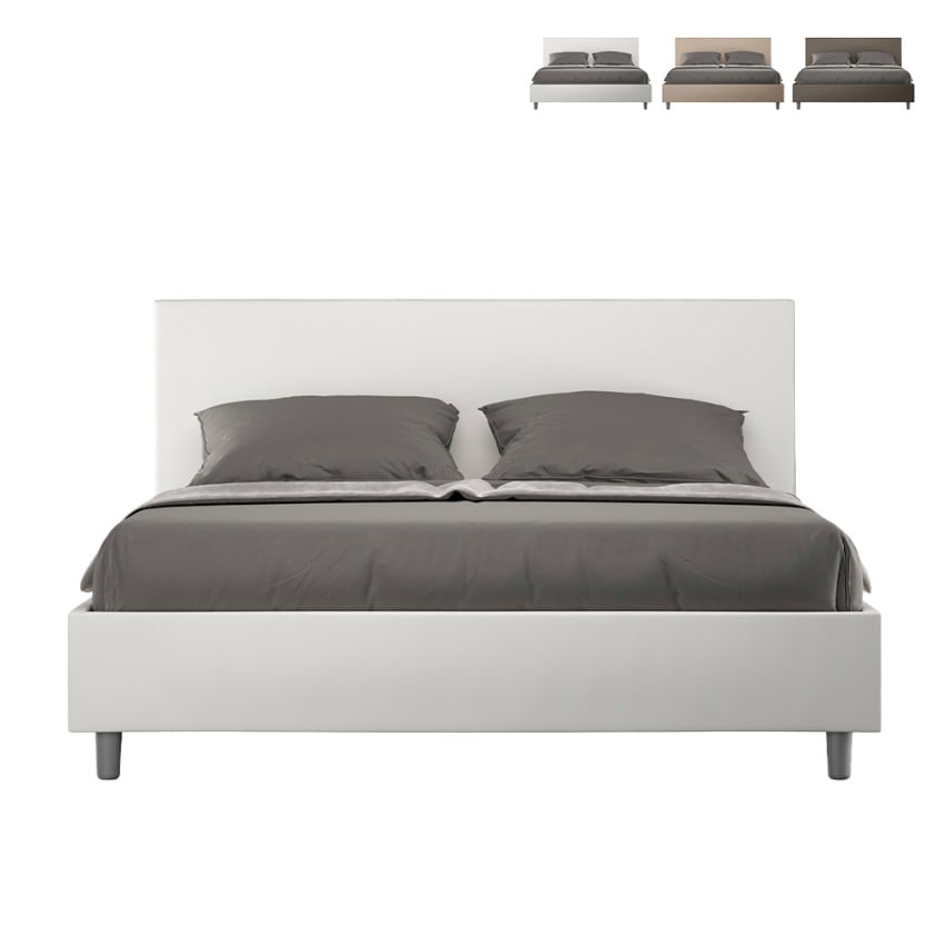 Letto matrimoniale contenitore 160x190 similpelle moderno Adele M Promozione Letto matrimoniale contenitore 160x190 similpelle moderno Adele M Promozione