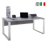 Scrivania 170x80cm ufficio studio smartworking grigio bianco Metaldesk Vendita