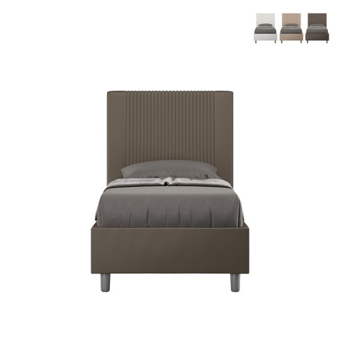 Einzelbett 100x200 Staufach Modern Schlafzimmer Goya S2