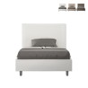 Letto francese contenitore 140x200 piazza e mezza similpelle Goya F Promozione
