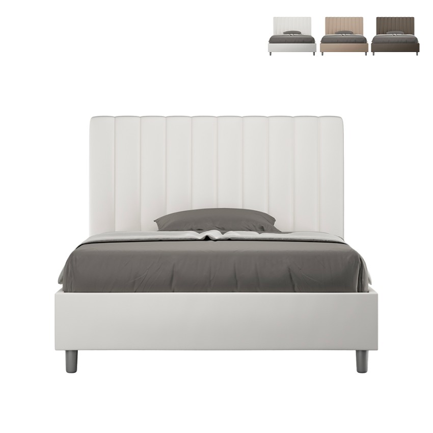 Französisches Bett 120x200, Kunstleder mit Stauraum, Agueda P1 Katalog Französisches Bett 120x200, Kunstleder mit Stauraum, Agueda P1 Katalog