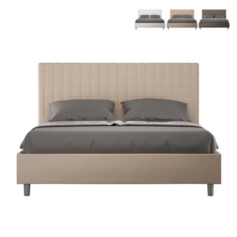 Lit double coffre 170x210 simili cuir moderne Sunny M4 Promotion