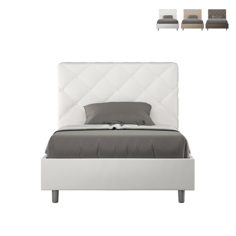 Queen-size Bett 120x190 quadratisch Staufach Design Priya P